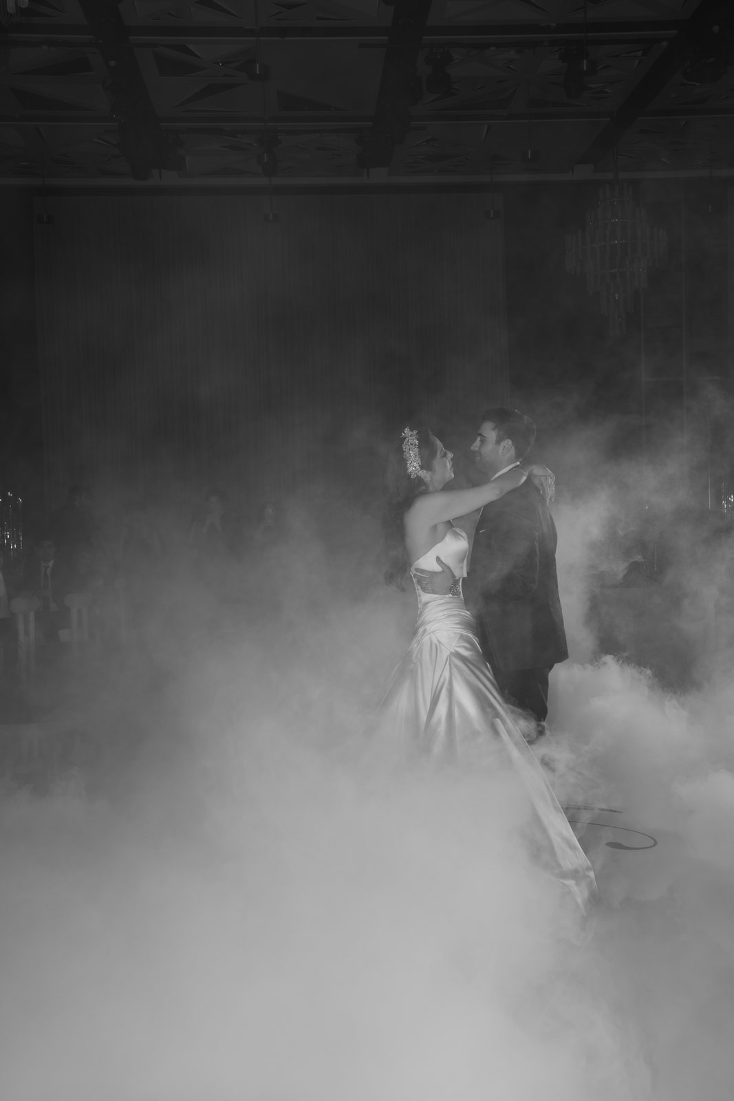 Bride and groom first dance in cinematic fog — C2 Films wedding cinematography Melbourne