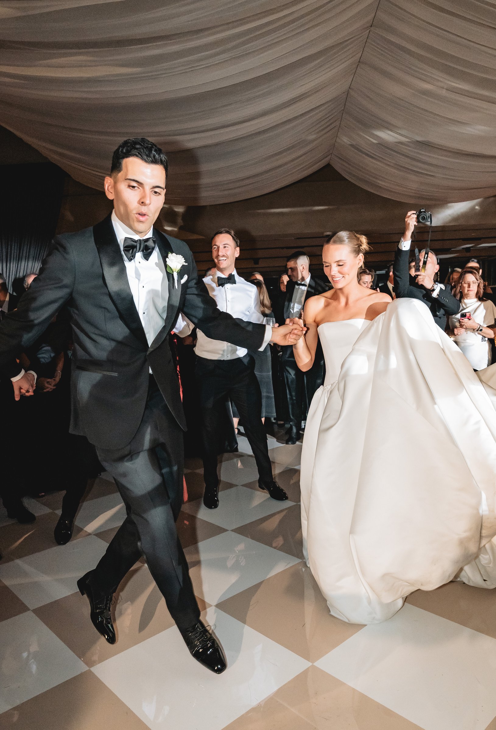 Carousel, Albert Park Lake wedding — wedding day portrait, photographed by C2 Films