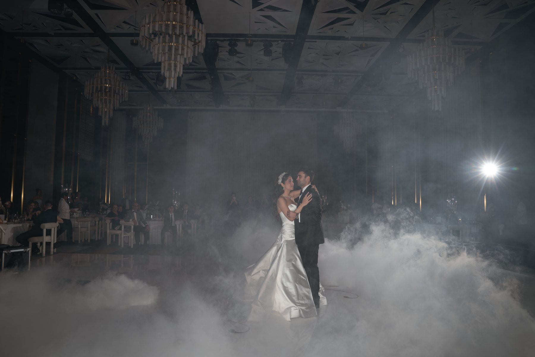 Ritz-Carlton Melbourne wedding — first dance under the ballroom chandeliers, by C2 Films