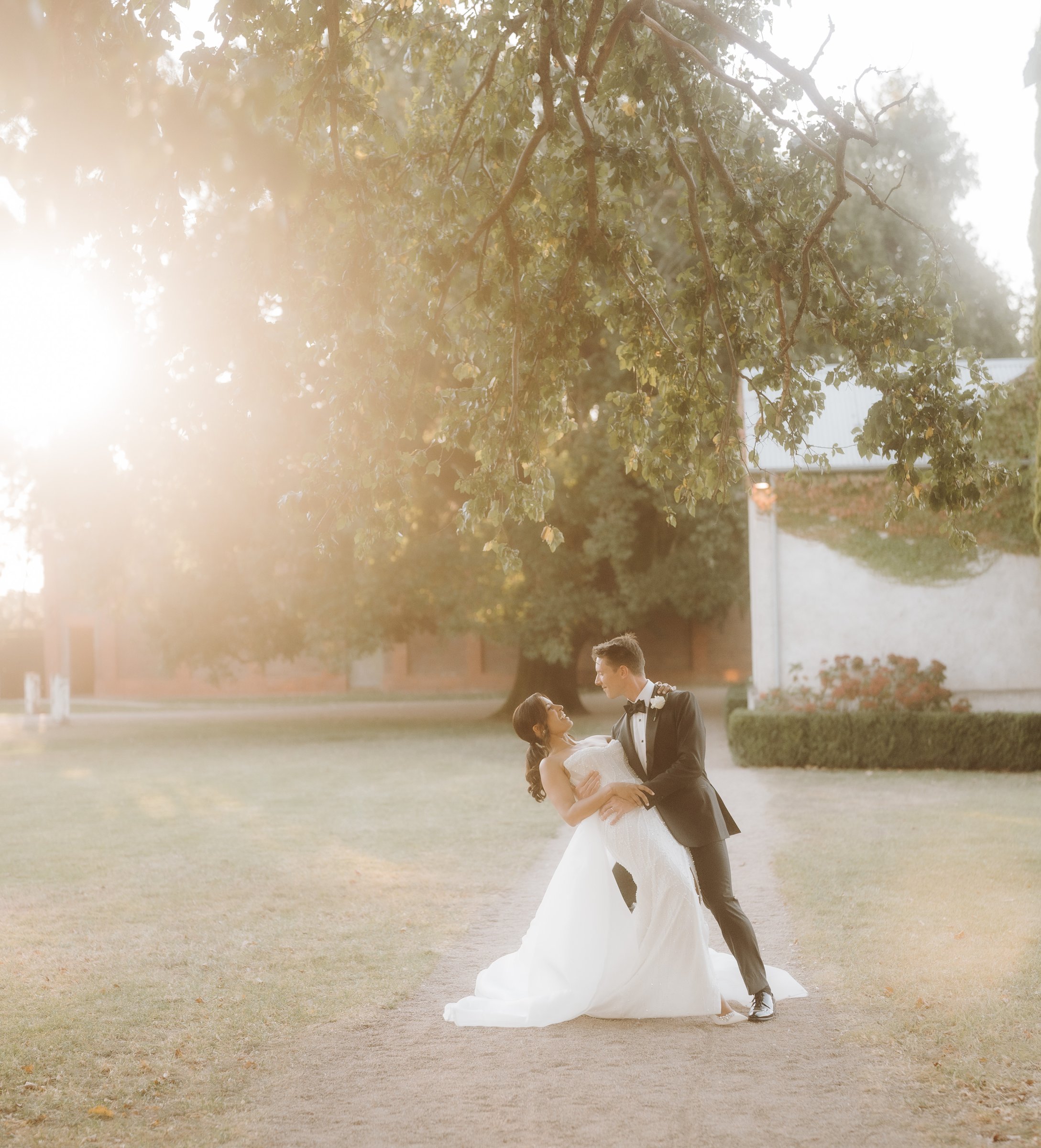 Stones of the Yarra Valley, Coldstream wedding — reception room set for a wedding, photographed by C2 Films
