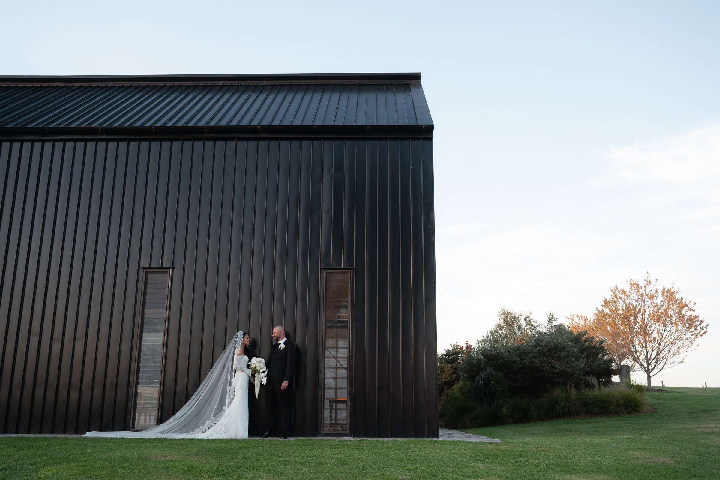 Zonzo Estate wedding — the modern chapel and lawn, Yarra Valley, photographed by C2 Films