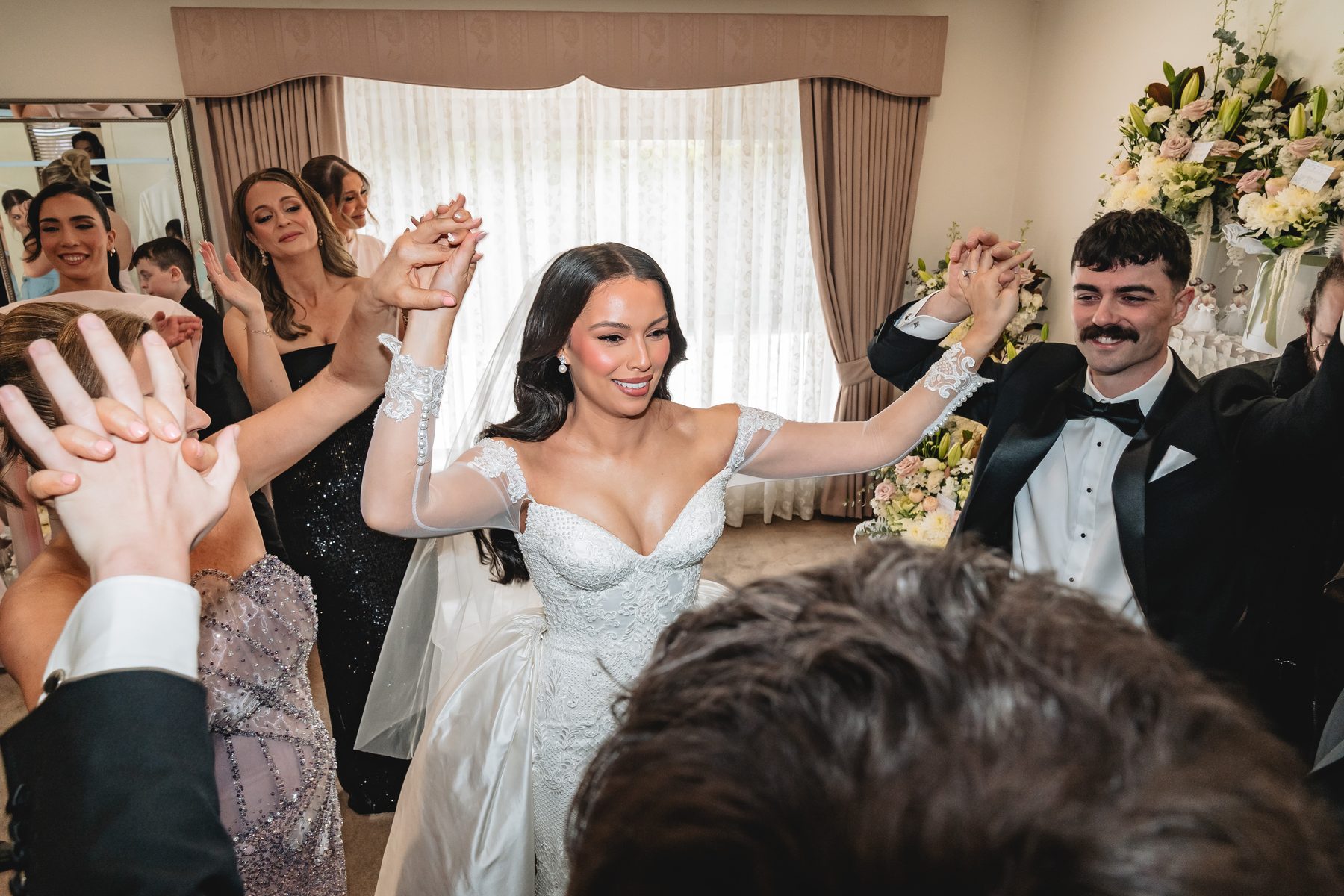 Jack and Natasha after the ceremony at St Patrick's Cathedral, Melbourne — C2 Films wedding photography