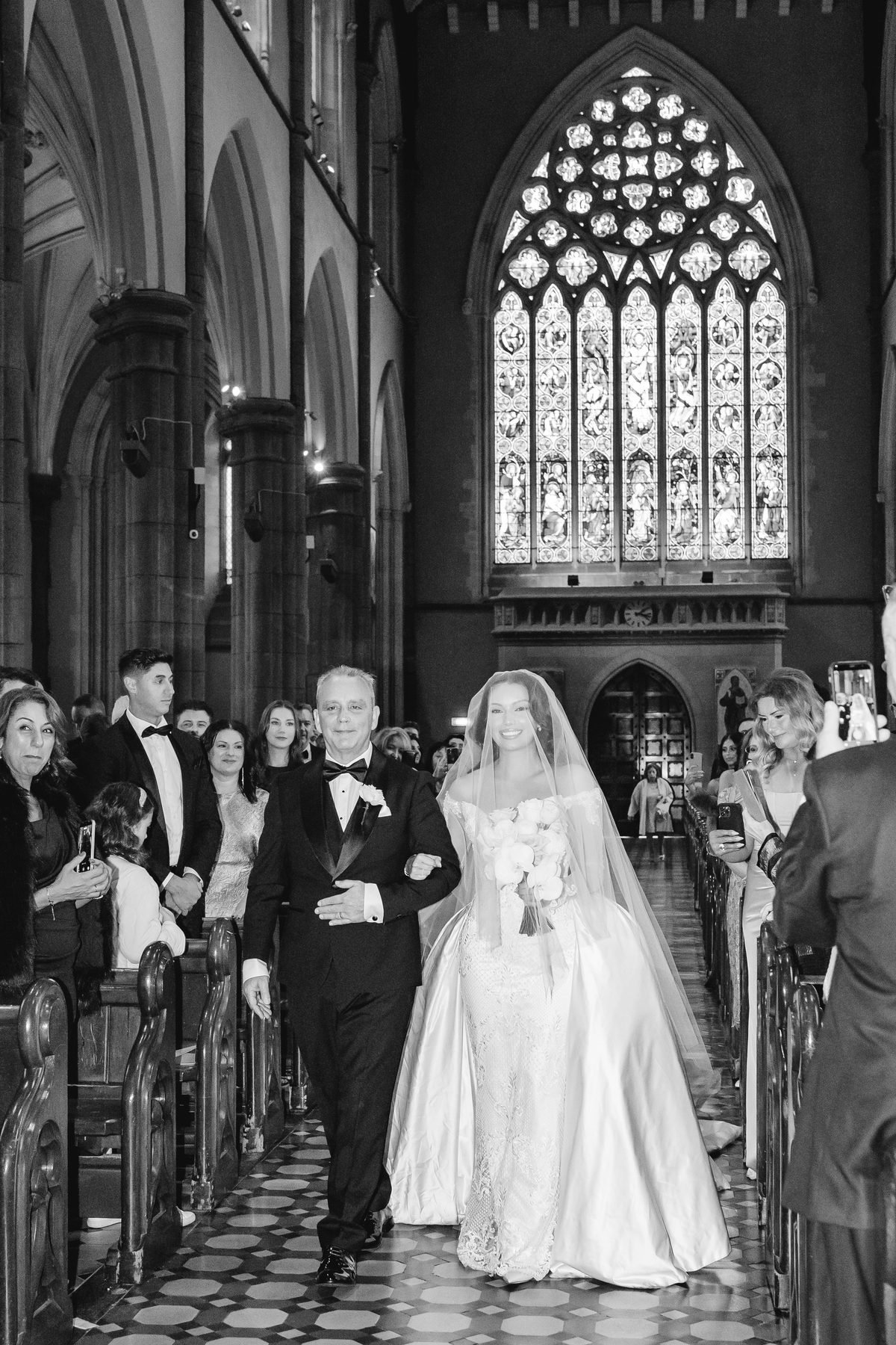 Jack and Natasha the marriage ceremony at St Patrick's Cathedral, Melbourne — C2 Films wedding photography