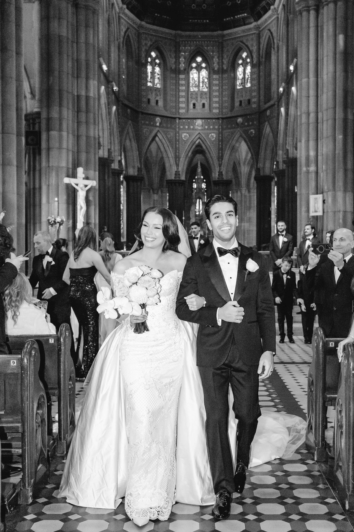 Jack and Natasha the wedding ceremony at St Patrick's Cathedral, Melbourne — C2 Films wedding photography