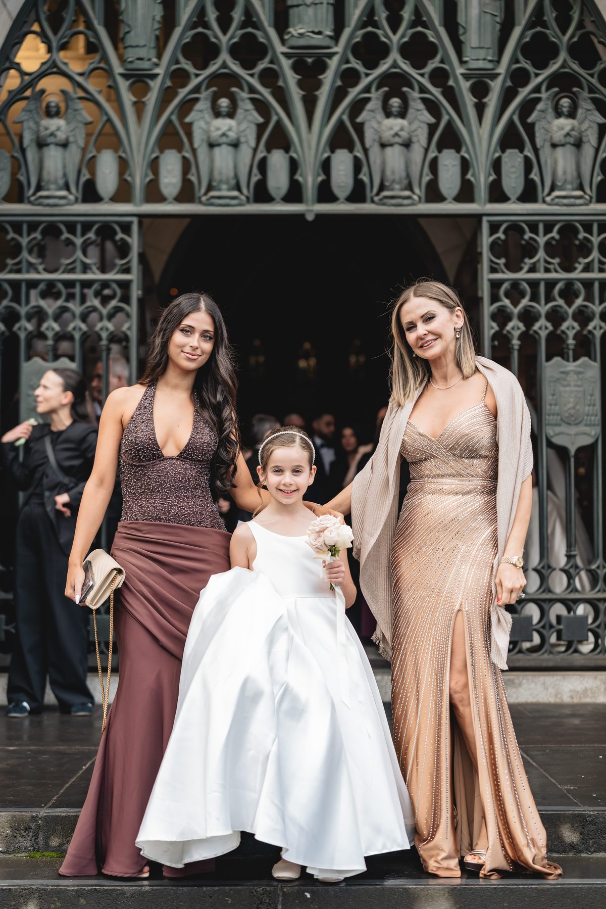 Jack and Natasha walking down the aisle at St Patrick's Cathedral, Melbourne — C2 Films wedding photography