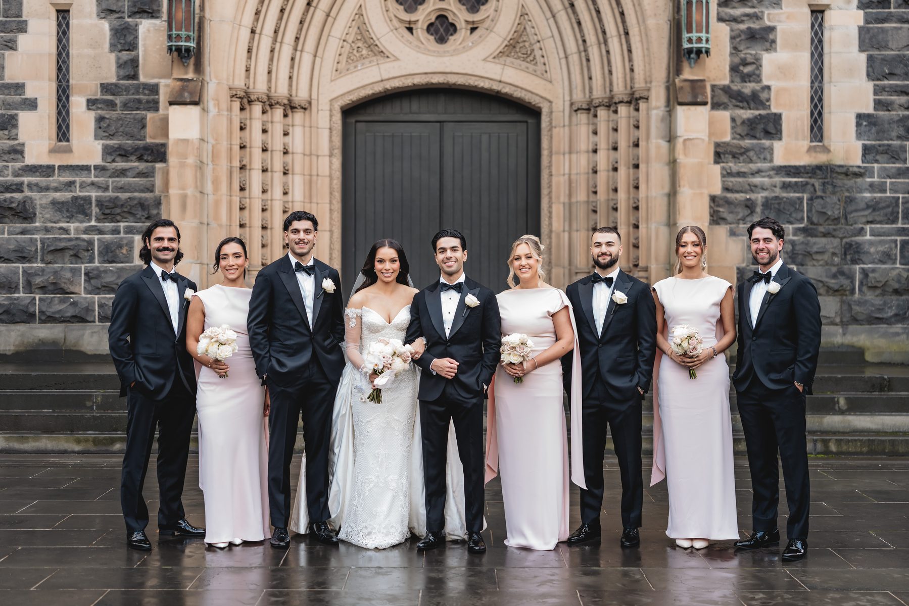 Jack and Natasha — wedding portraits on their wedding day at W Melbourne, by C2 Films