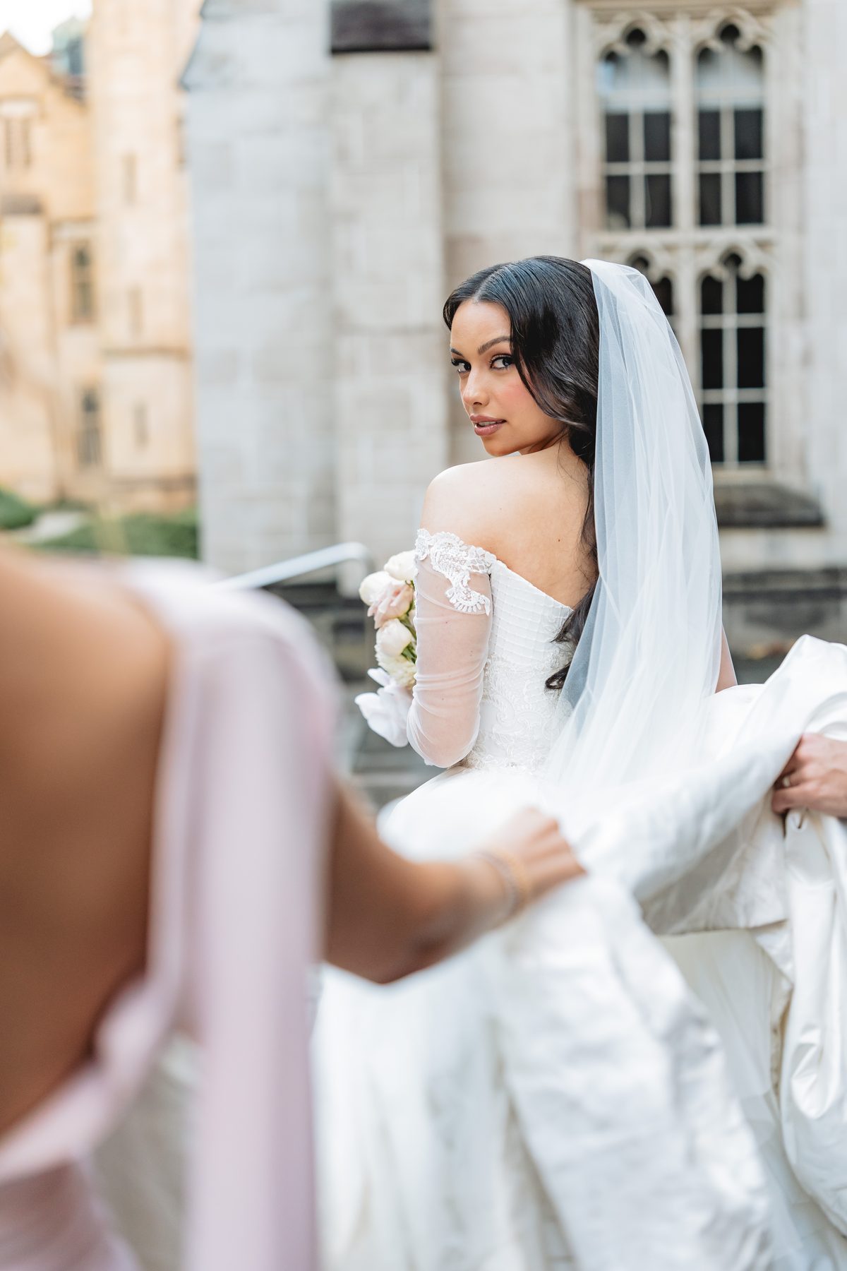 Jack and Natasha — bridal party portraits on their wedding day at W Melbourne, by C2 Films