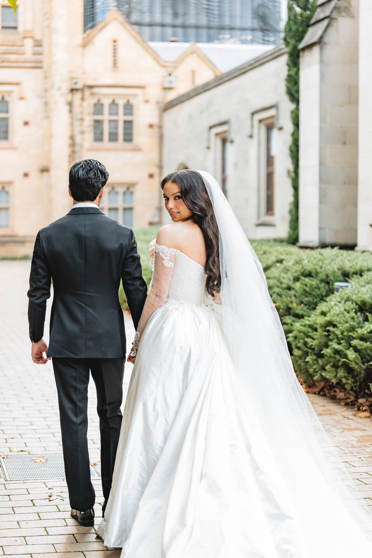 Jack and Natasha — wedding portraits on their wedding day at W Melbourne, by C2 Films