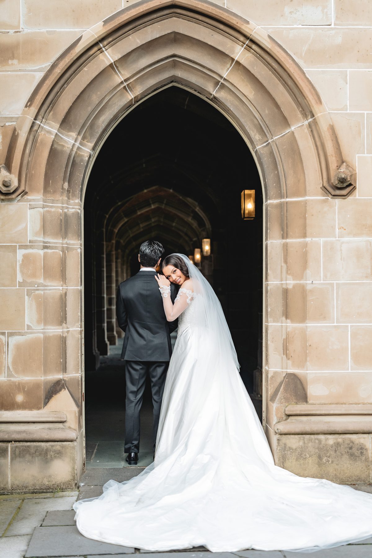 Jack and Natasha — portraits on the wedding day on their wedding day at W Melbourne, by C2 Films