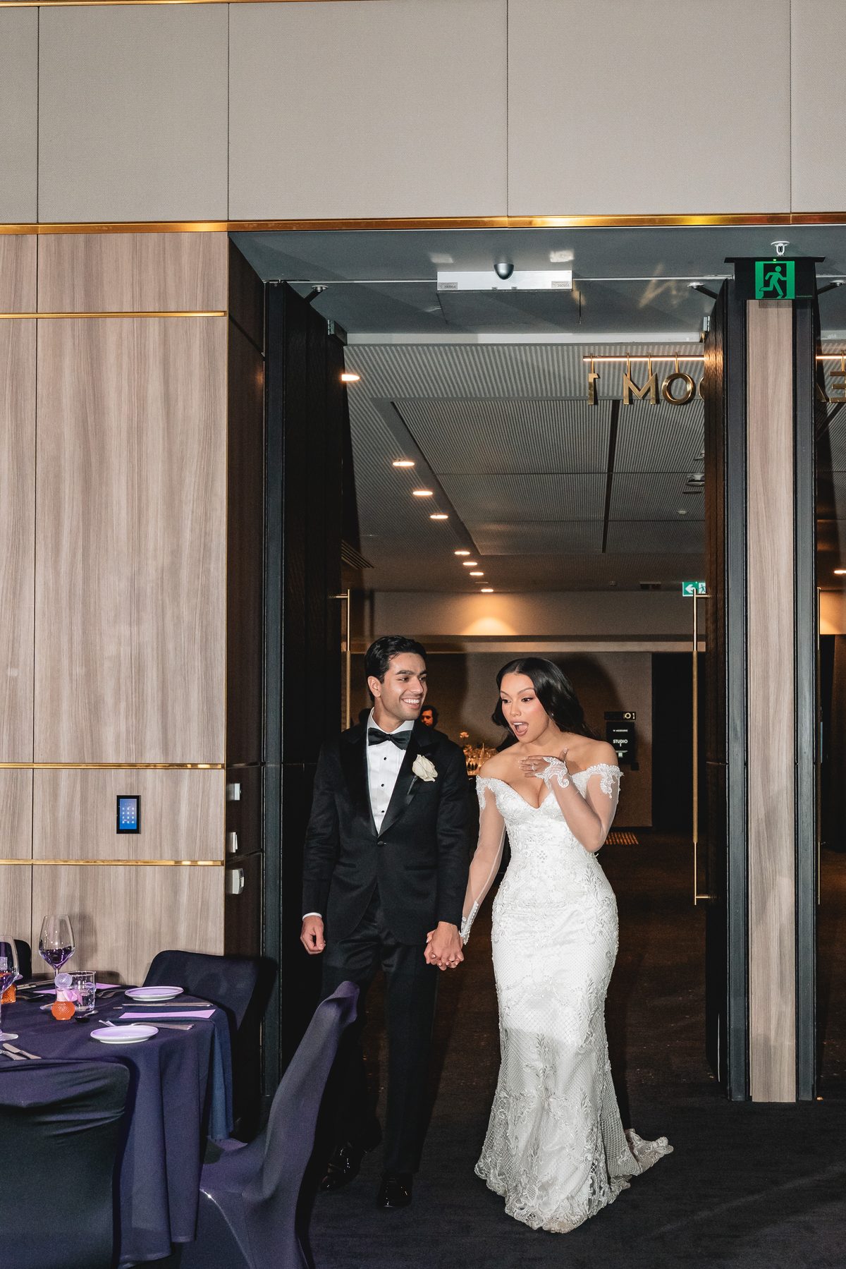 Jack and Natasha — wedding portraits on their wedding day at W Melbourne, by C2 Films