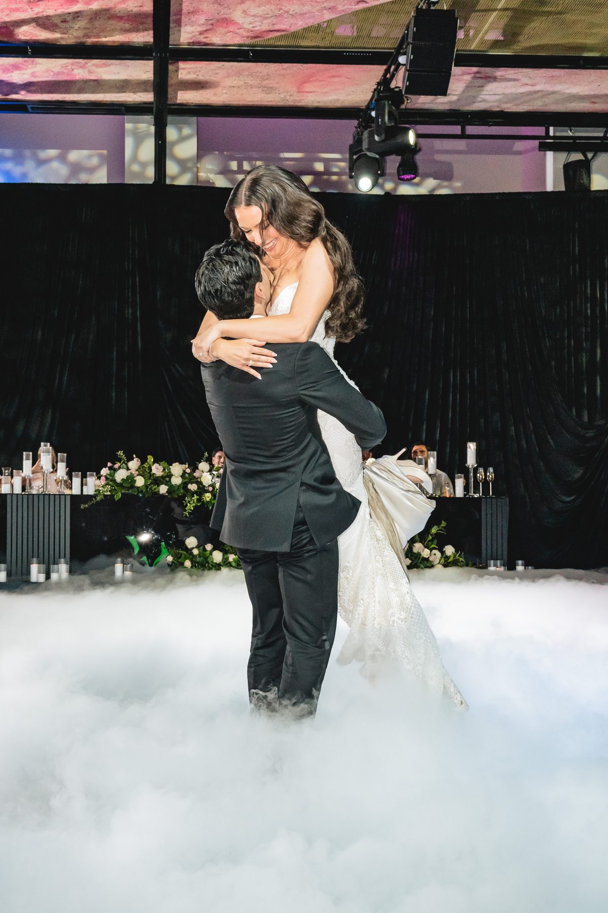 Jack and Natasha — during the reception at W Melbourne, Melbourne wedding photography by C2 Films