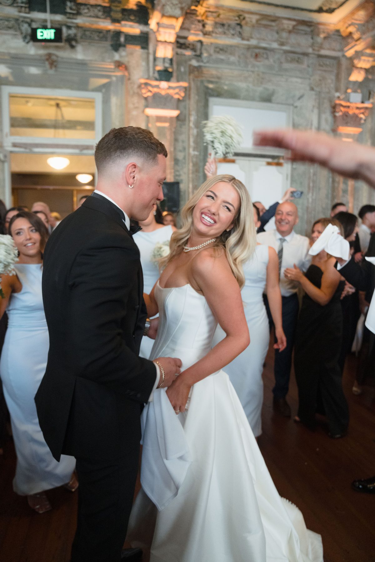 Jacob and Olivia — reception dancing at The George Ballroom, St Kilda, Melbourne wedding photography by C2 Films