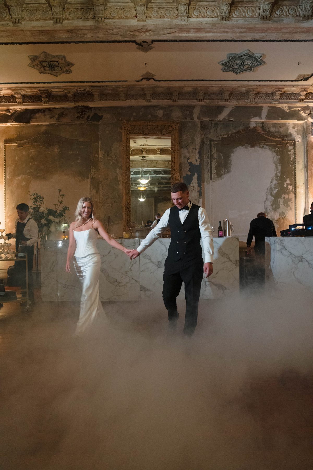 Jacob and Olivia — reception dancing at The George Ballroom, St Kilda, Melbourne wedding photography by C2 Films