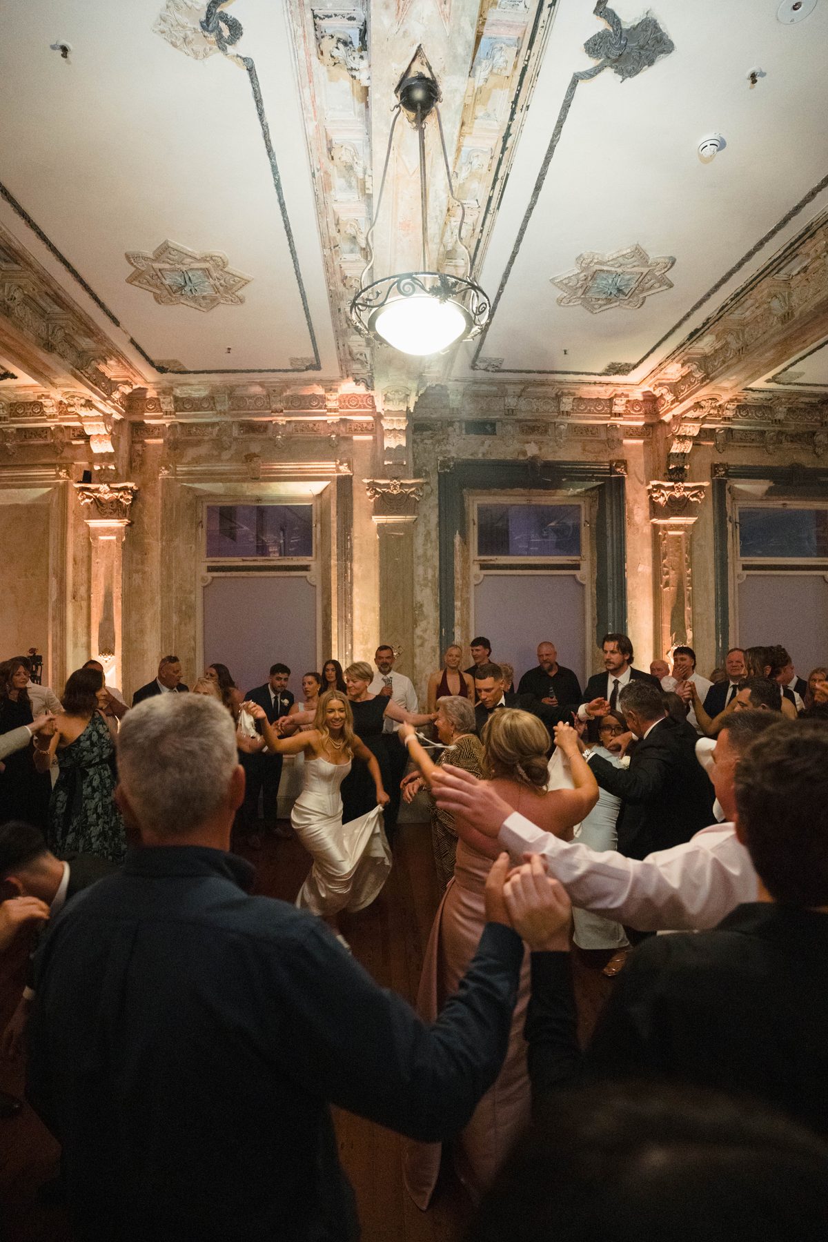 Jacob and Olivia — reception dancing at The George Ballroom, St Kilda, Melbourne wedding photography by C2 Films