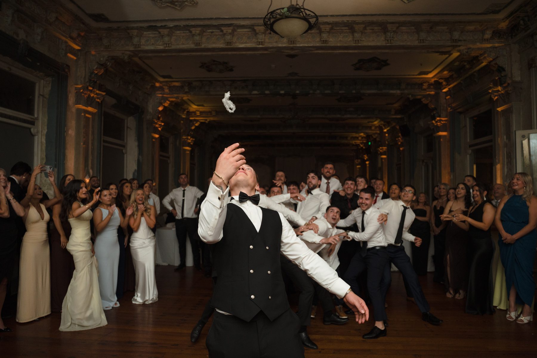 Jacob and Olivia — at the reception at The George Ballroom, St Kilda, Melbourne wedding photography by C2 Films