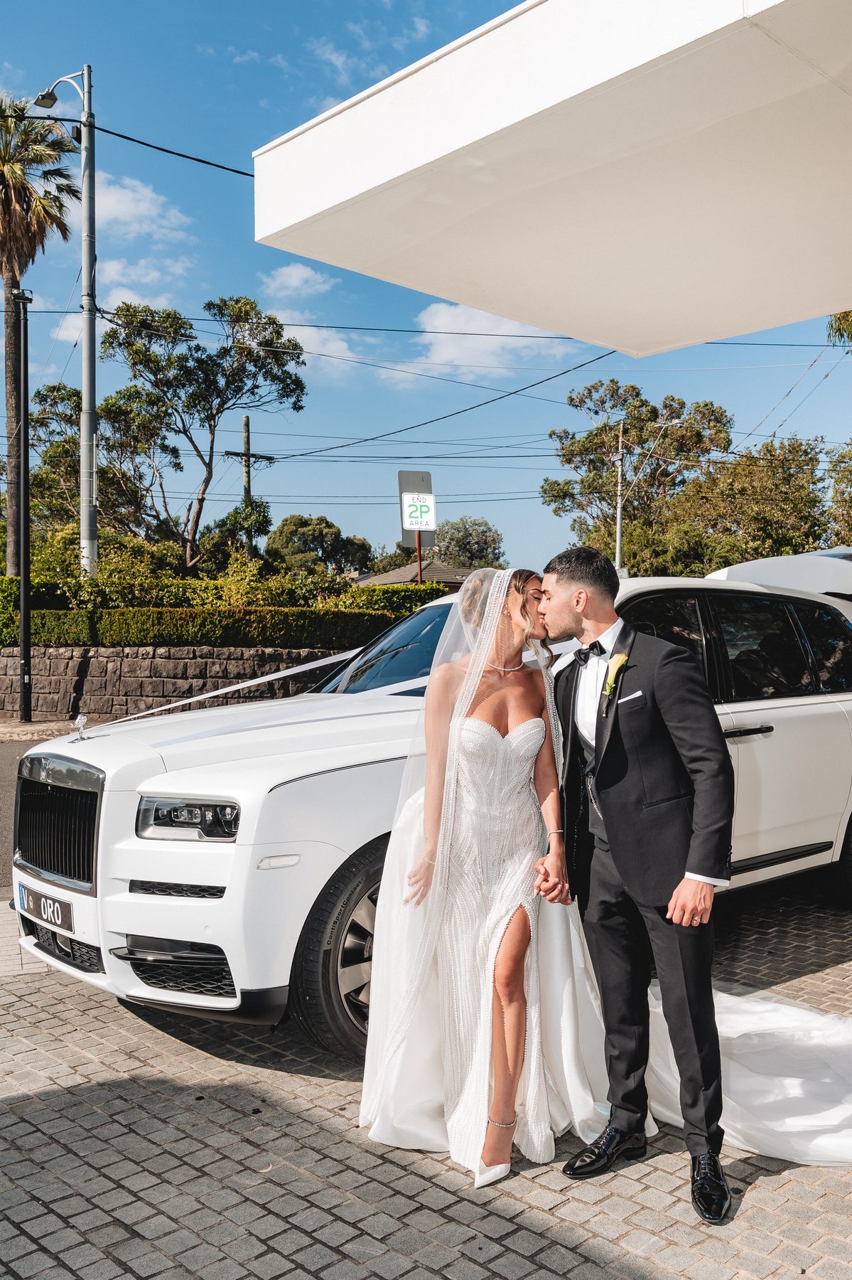 Jean-Claude and Elena — bridal portraits on their wedding day at Leonda by the Yarra, by C2 Films
