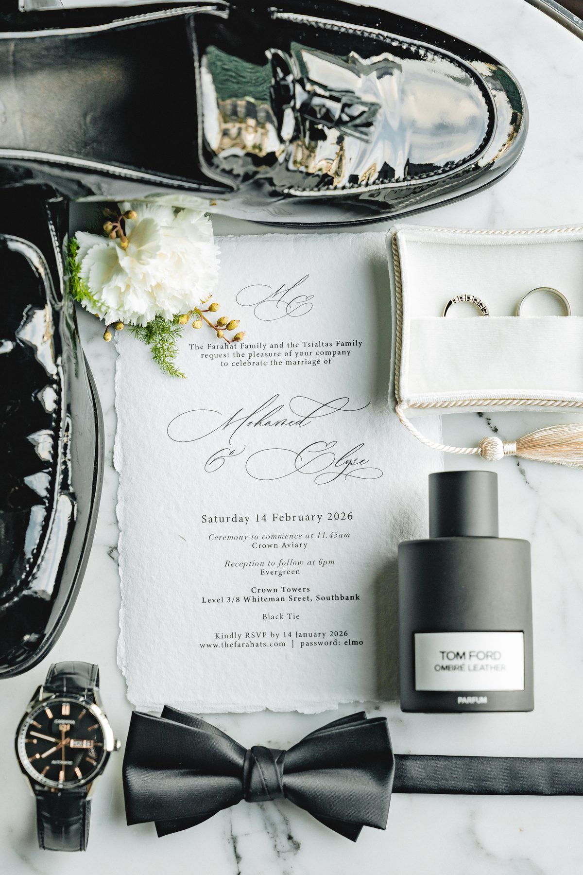 Mo and Elyse preparing on the morning of the wedding — Melbourne wedding photography by C2 Films