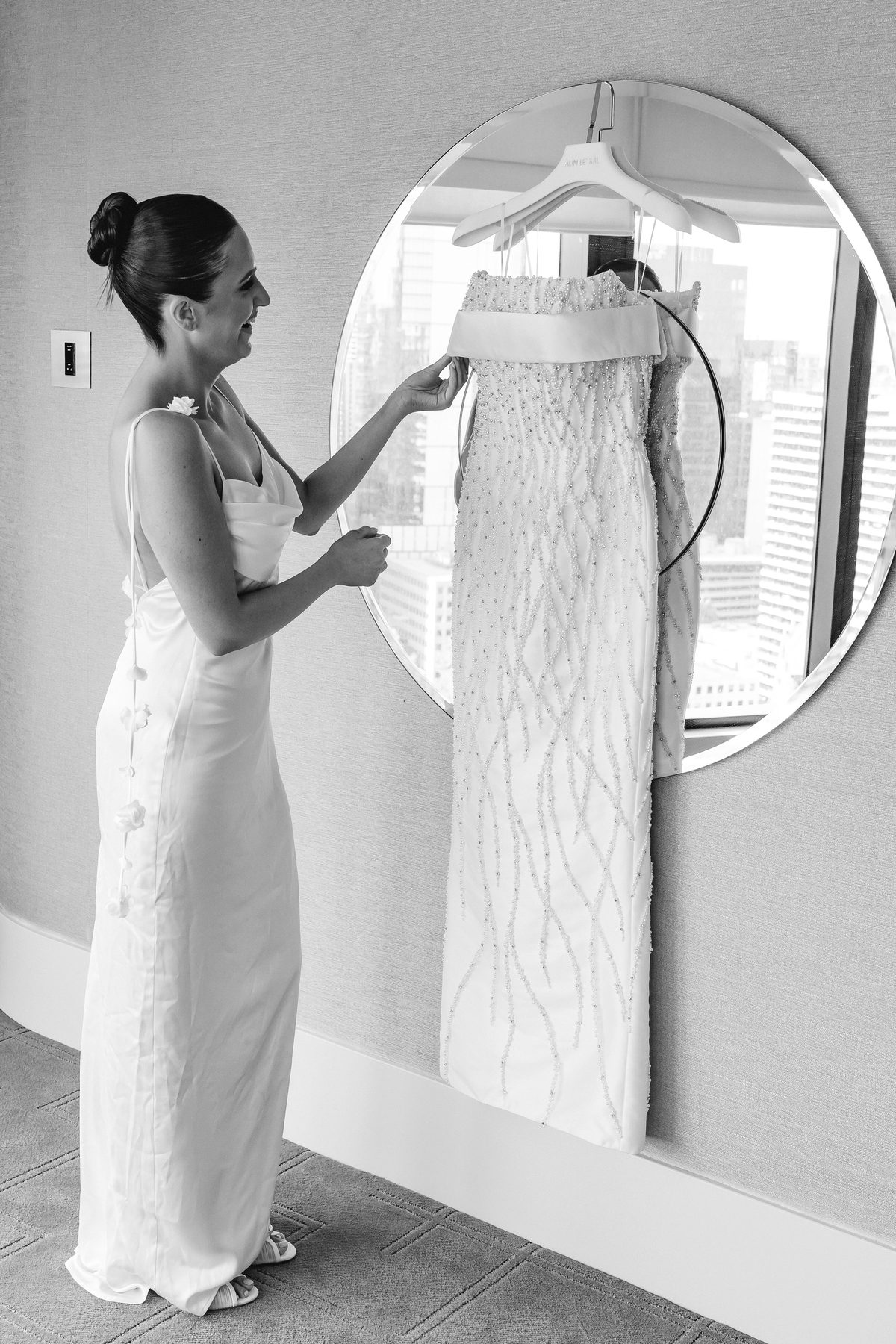 Mo and Elyse final details before the ceremony — Melbourne wedding photography by C2 Films