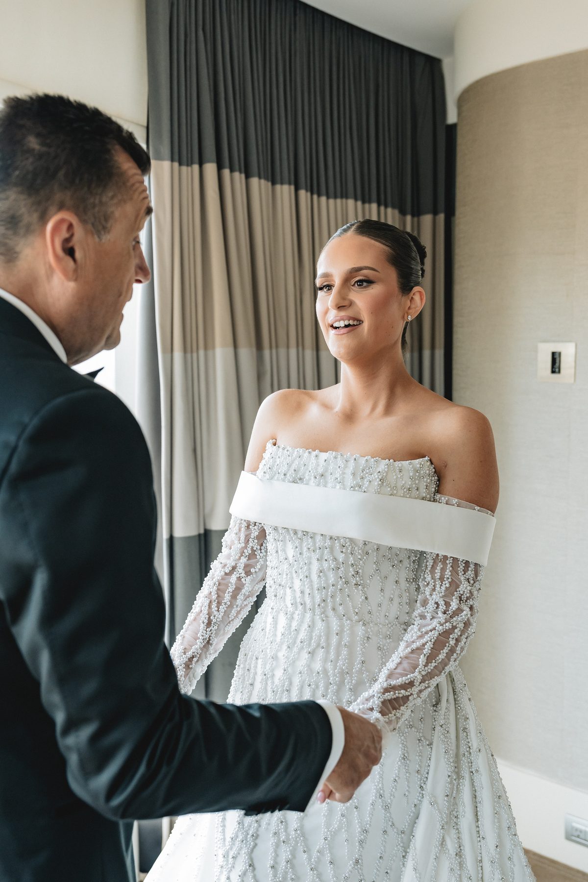 Mo and Elyse preparing on the morning of the wedding — Melbourne wedding photography by C2 Films
