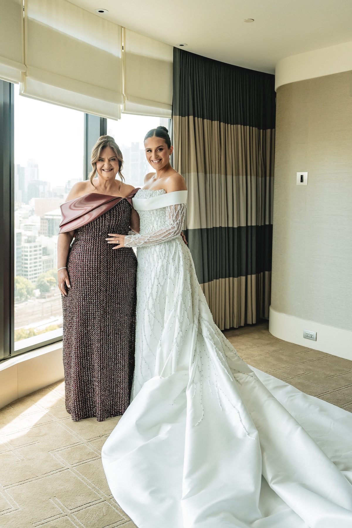 Mo and Elyse final details before the ceremony — Melbourne wedding photography by C2 Films