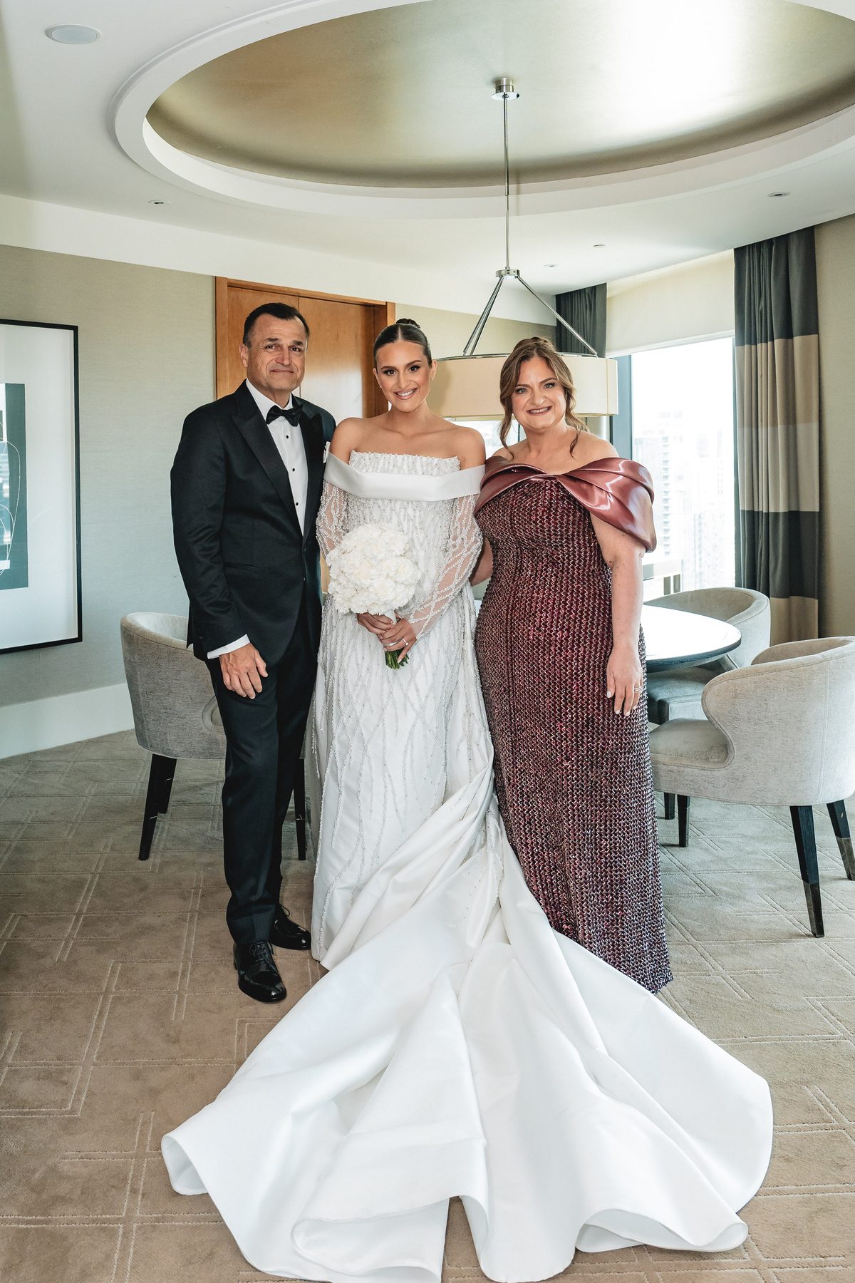 Mo and Elyse getting ready before the ceremony — Melbourne wedding photography by C2 Films