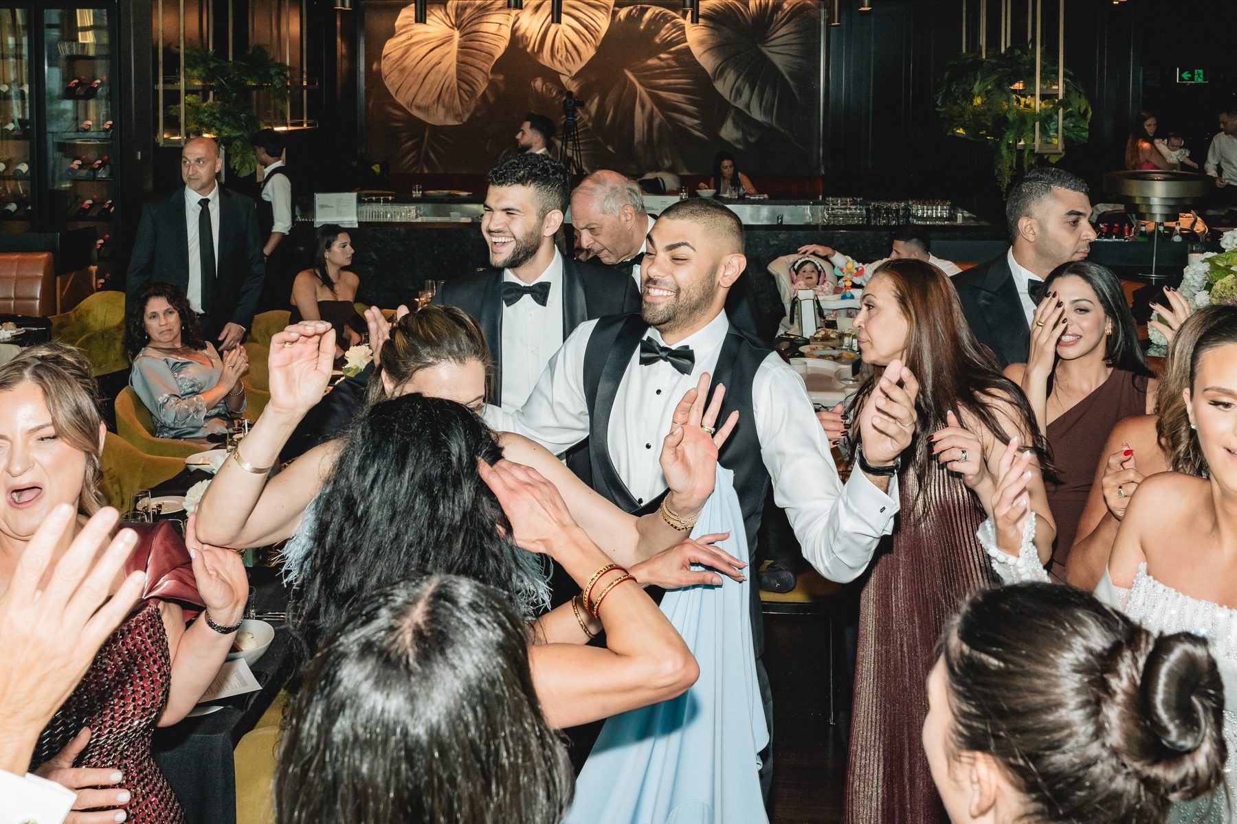 Mo and Elyse — the first dance at Crown Evergreen, Southbank, Melbourne wedding photography by C2 Films