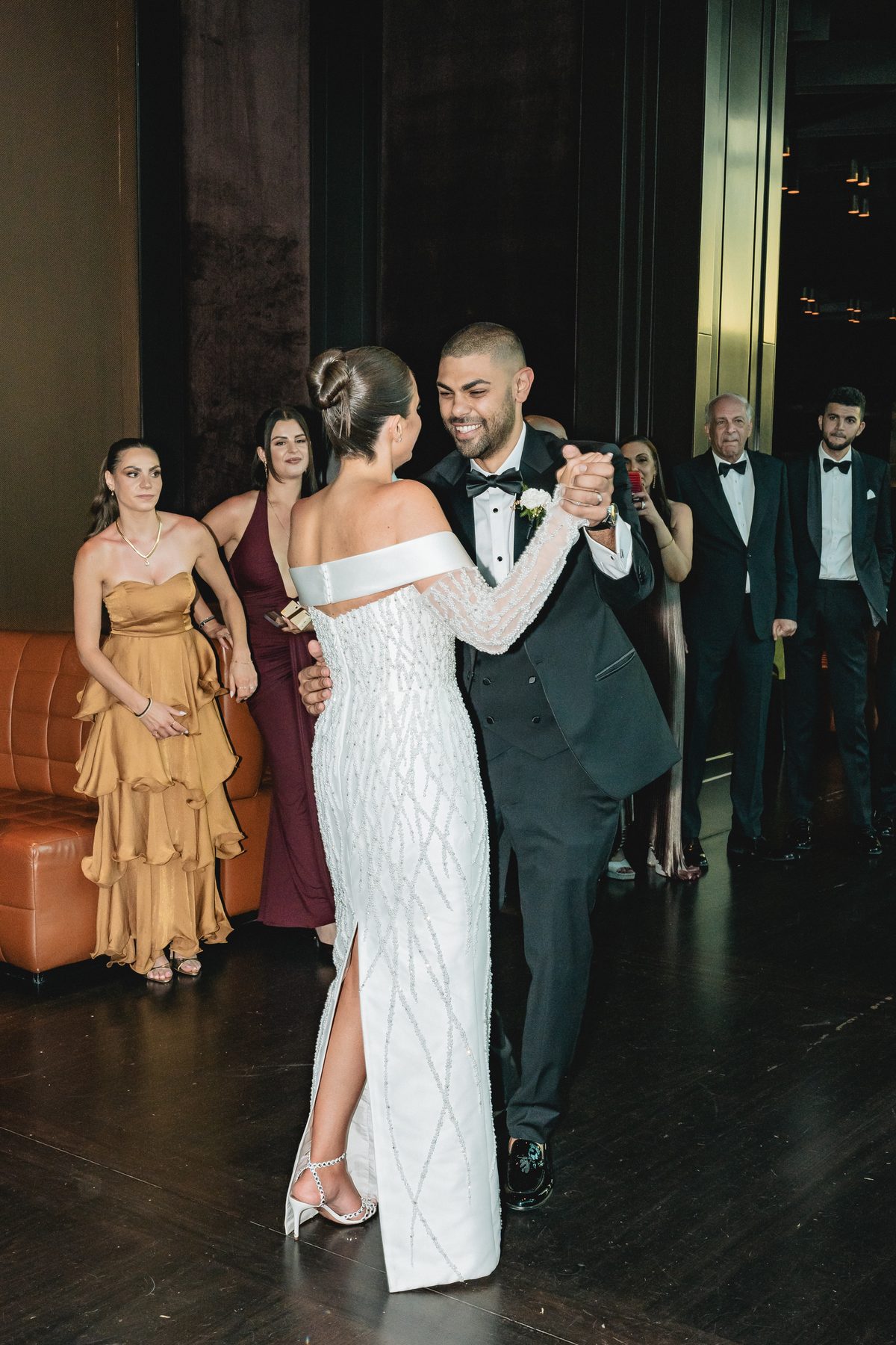 Mo and Elyse — speeches at the reception at Crown Evergreen, Southbank, Melbourne wedding photography by C2 Films
