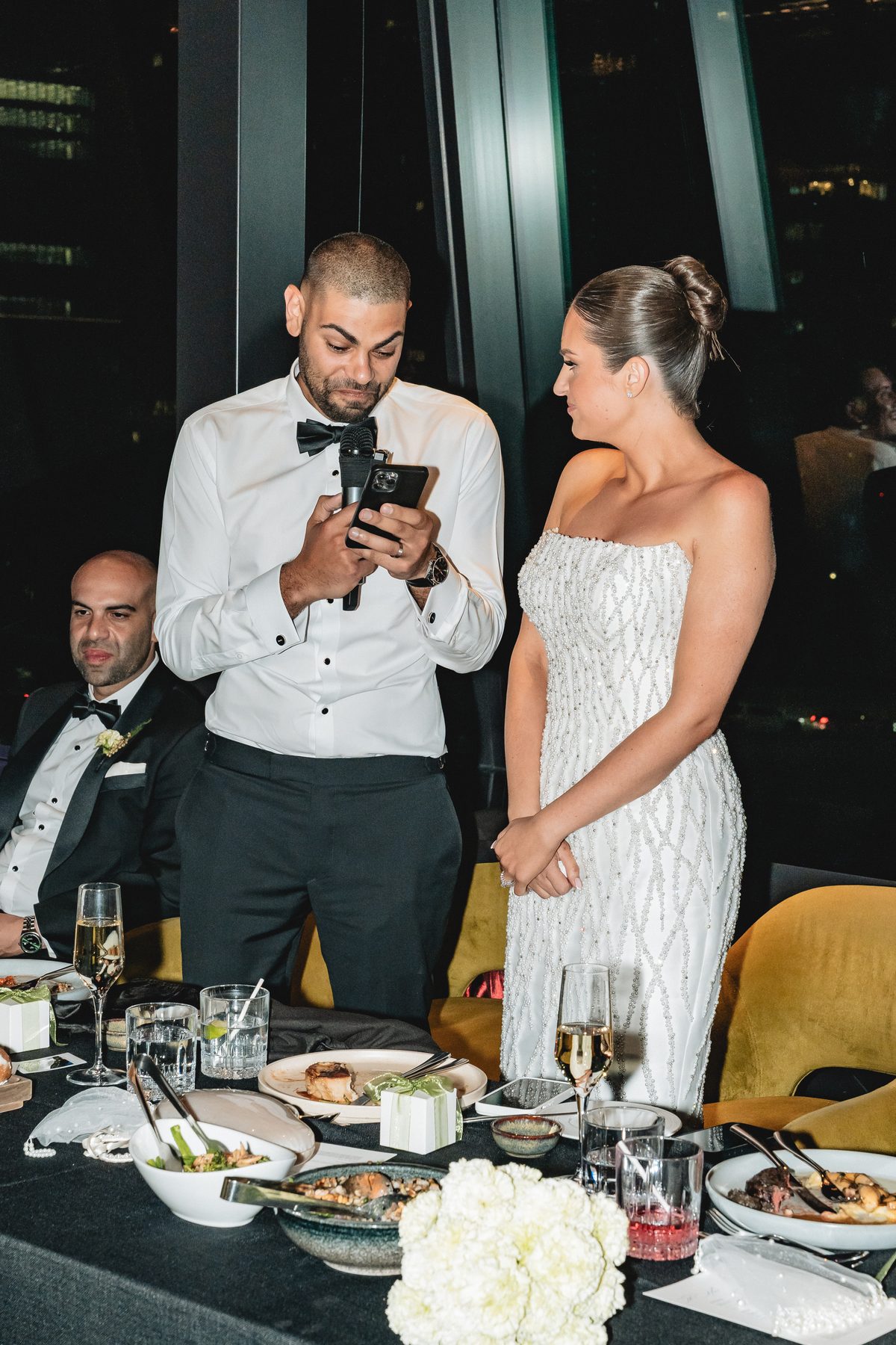 Mo and Elyse — reception dancing at Crown Evergreen, Southbank, Melbourne wedding photography by C2 Films