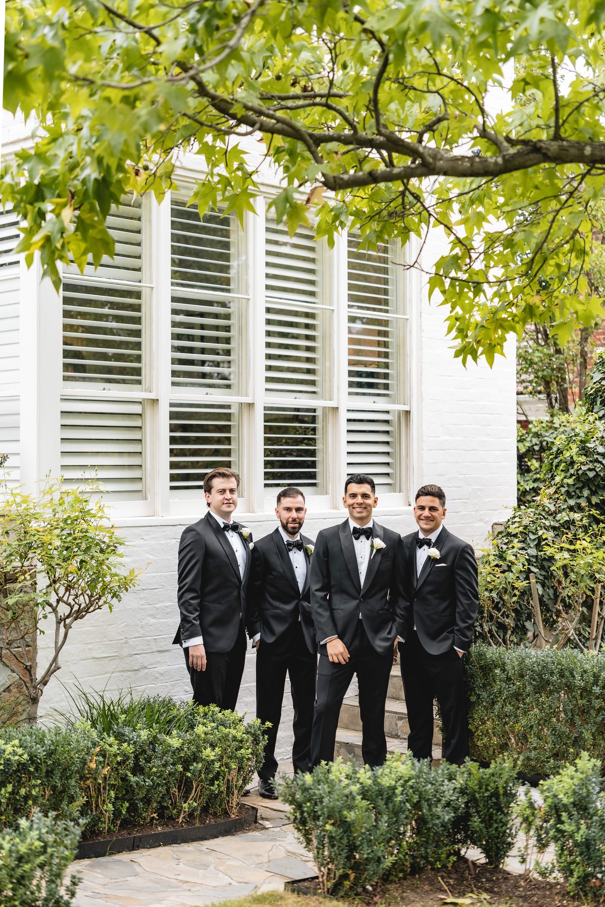 Simon and Sara preparing on the morning of the wedding — Melbourne wedding photography by C2 Films