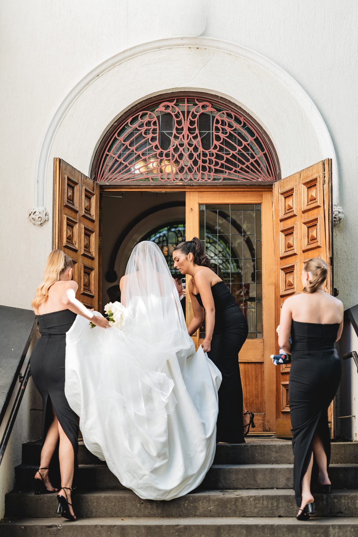 Simon and Sara during the ceremony at St Eustathios Greek Orthodox Church — C2 Films wedding photography