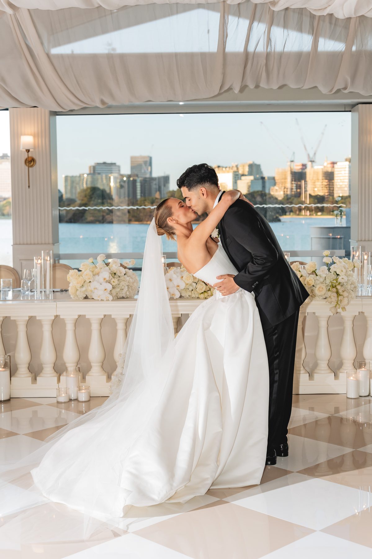 Simon and Sara — reception dancing at Carousel, Albert Park, Melbourne wedding photography by C2 Films
