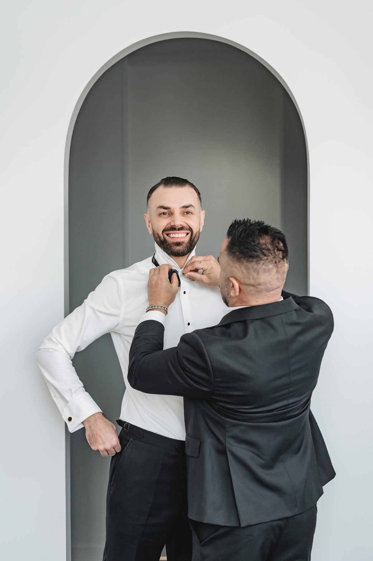 Toni and Suzie final details before the ceremony — Melbourne wedding photography by C2 Films