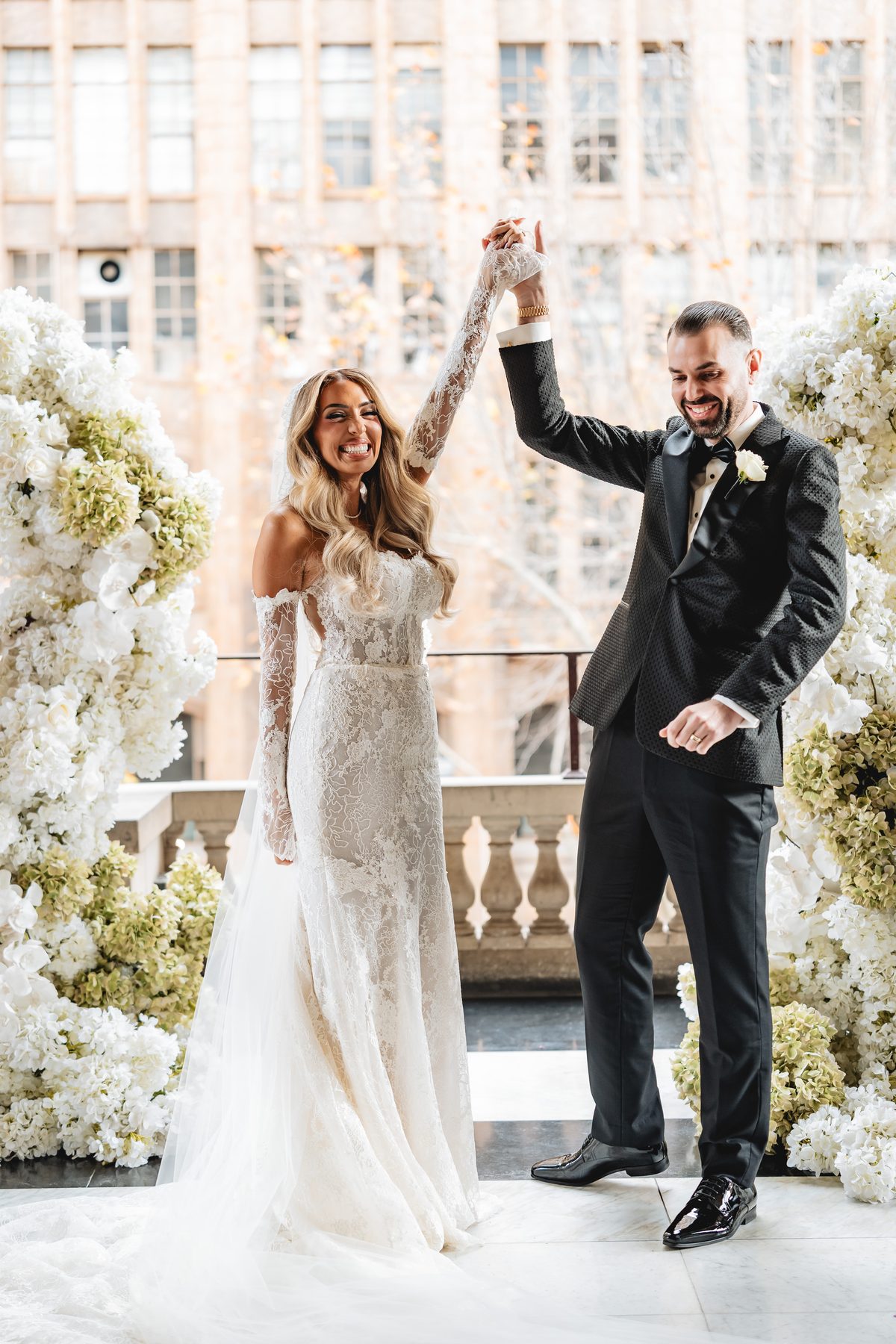 Toni and Suzie after the ceremony at Melbourne Town Hall — C2 Films wedding photography