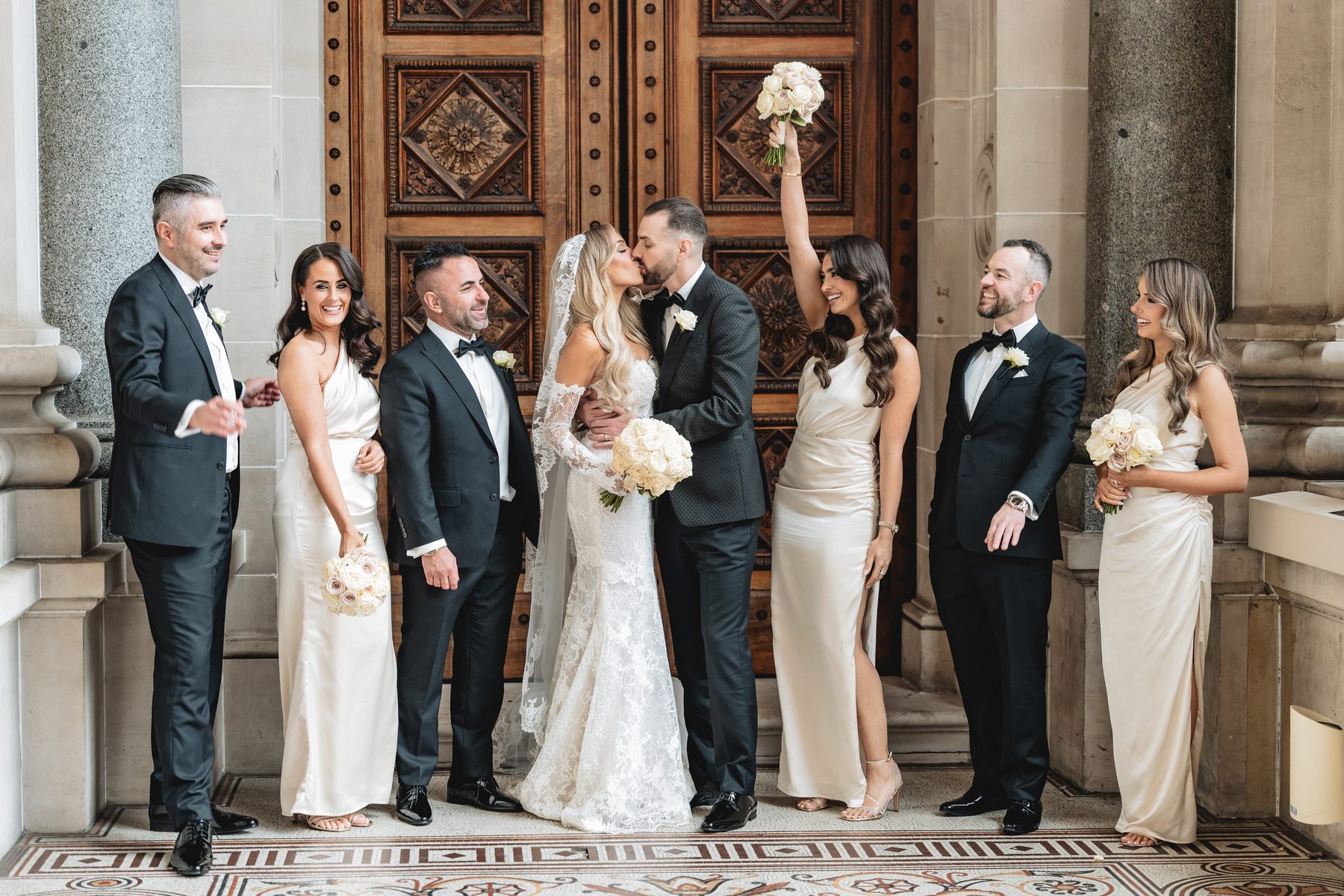 Toni and Suzie during the ceremony at Melbourne Town Hall — C2 Films wedding photography