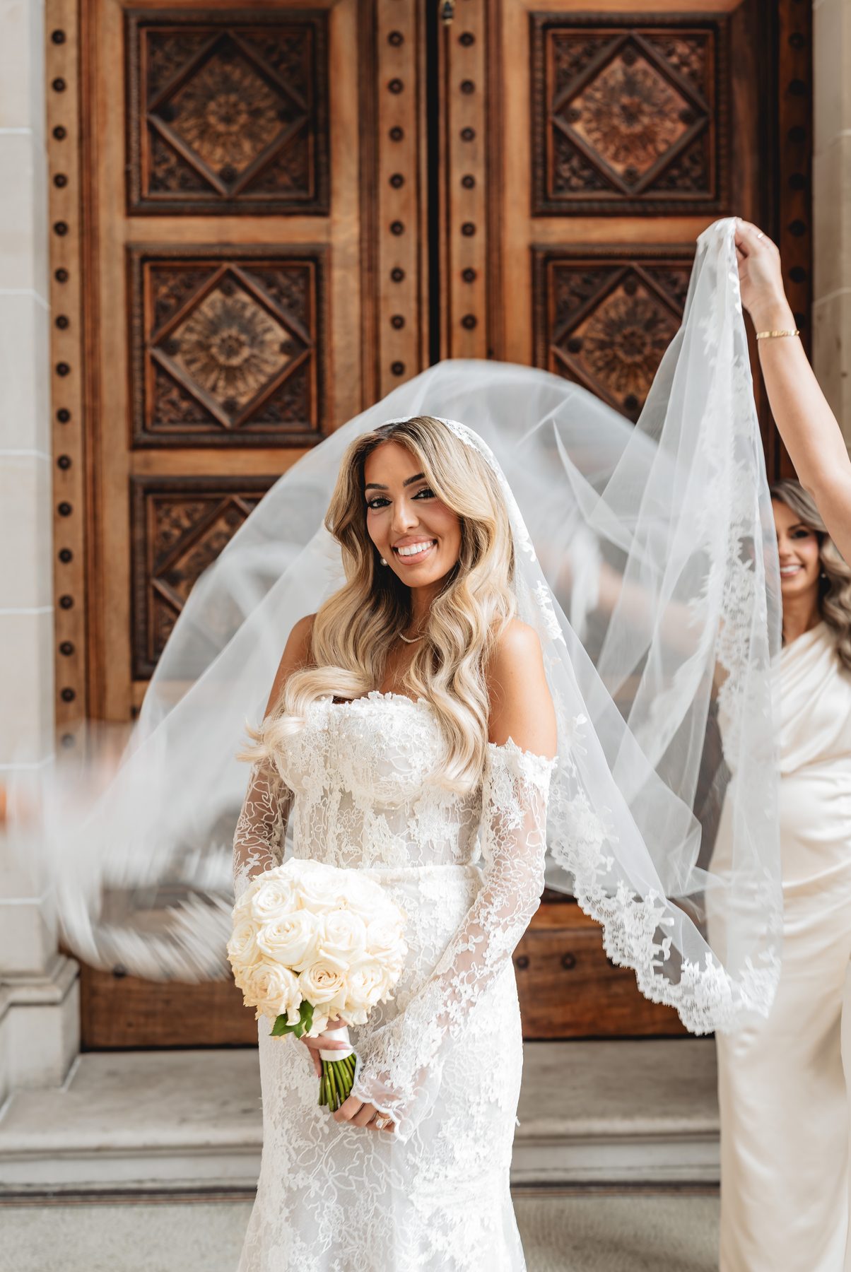 Toni and Suzie — bridal party portraits on their wedding day at Leonda by the Yarra, by C2 Films