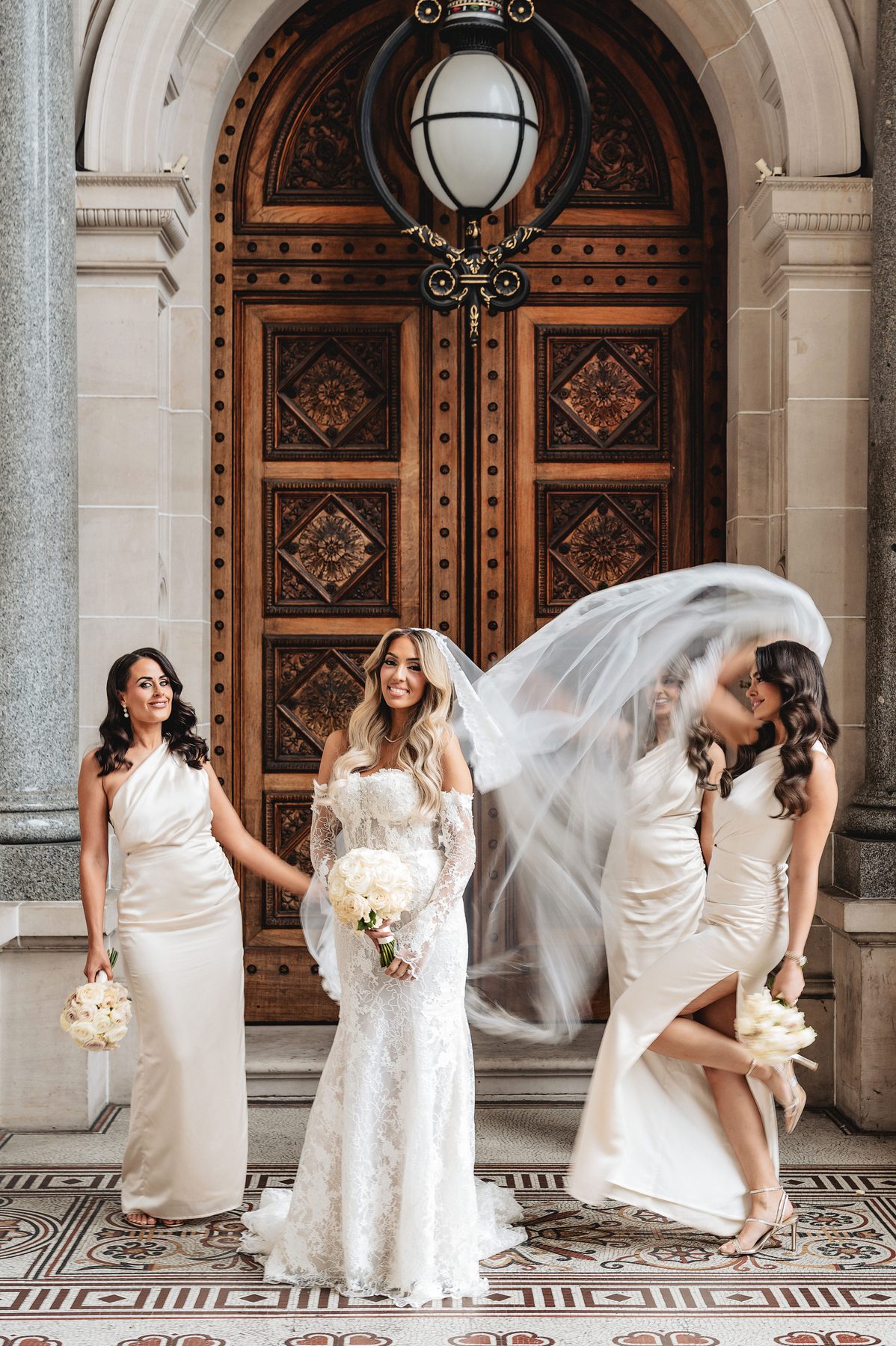Toni and Suzie — portraits on the wedding day on their wedding day at Leonda by the Yarra, by C2 Films