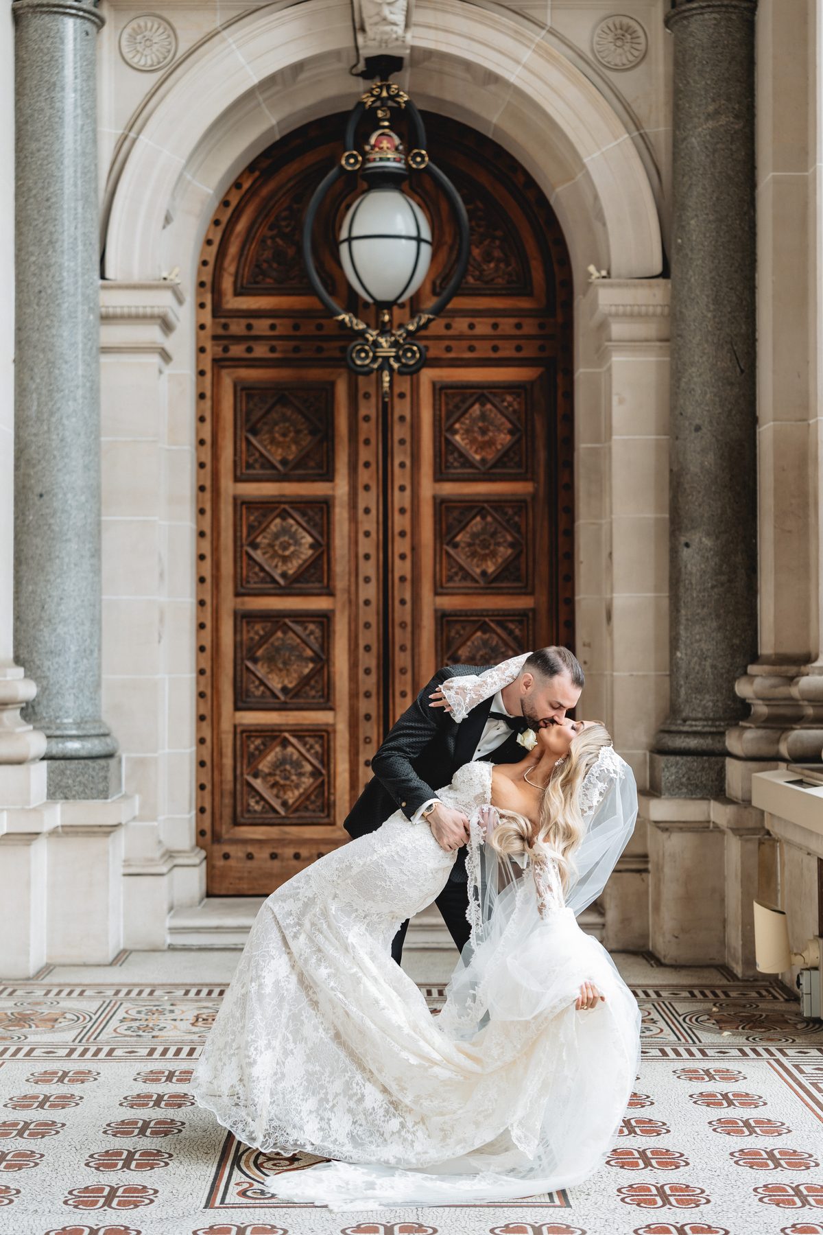 Toni and Suzie — couple portraits on their wedding day at Leonda by the Yarra, by C2 Films